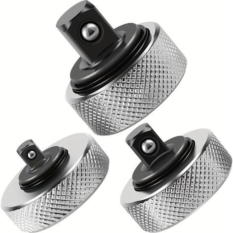 Adaptateur Clé À Cliquet - Rotation 360° - Compatible Douilles 1/4 Po 3/8 Po 1/2 Po - Pour Réparation Automobile Et Bricolage - Lot De 3 (1/5)