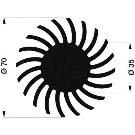 Dissipateur pour LED Fischer Elektronik SK 571 20 SA 10021483 2.15 K/W (Ø x H) 70 mm x 20 mm 1 pc(s) (1/2)