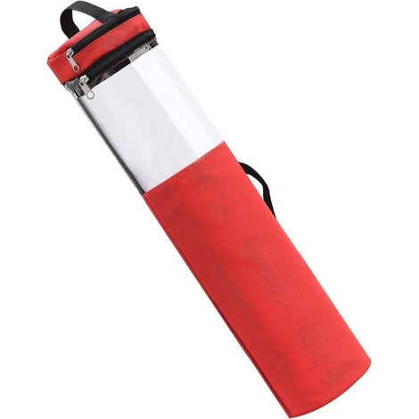 Sac de rangement en papier PVC transparent 42 x 8,85 pouces, nylon 600D pour ranger des rubans, des nœuds, des étiquettes cadeaux, noir