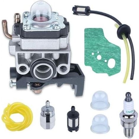 Kit Carburateur pour Moteur Honda GX25 GX35 FG110 HHT35 HHT25, Carburateur + Joint + Filtre + Tuyau Carburant + Filtre à Air + Bougie + Poire Pièces de Rechange 9 en 1 pour Filtre à Essence Remp (1/5)