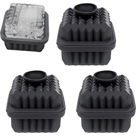 Moule à Glaçons 3 Moules Silicone Portables Réutilisables Losange (1/5)