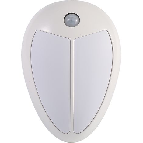 Veilleuse LED sans fil à détecteur de mouvement infrarouge pour bébé, applique murale/porche, coque blanche, lumière chaude (1/3)