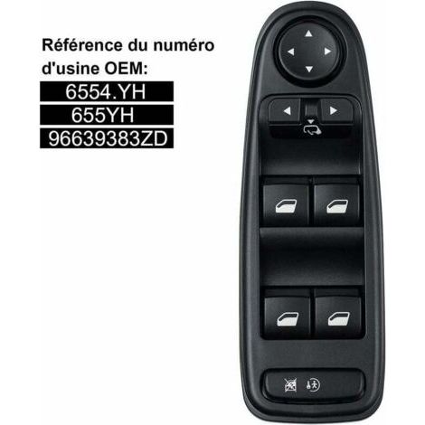 Interruttore alzacristalli C4 Picasso 6554.YH Pulsante alzacristalli per Citroen C4 Grand Picasso (1/4)