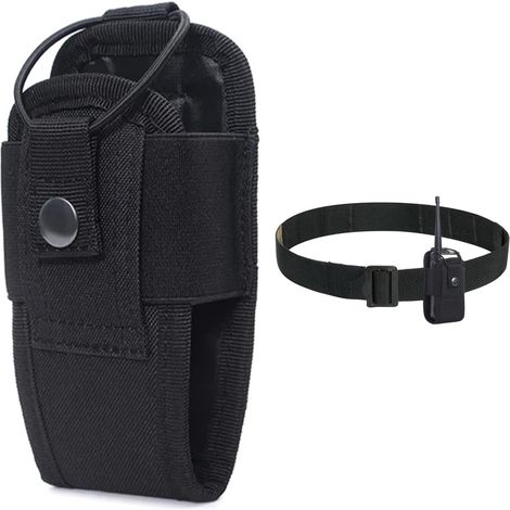 Radio Pouch Étui, Pochette de Ceinture pour Radio, Support de Talkie-walkie, Multi-Fonction Portable Talkie-Walkie Pochette de Ceinture, Nylon Étui de , pour Gilet étui Universel Réglable (1/5)