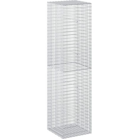 Gabion avec fil de 5 mm et maille de 5x2,5 cm 50x50x200 cm vidaXL (1/5)