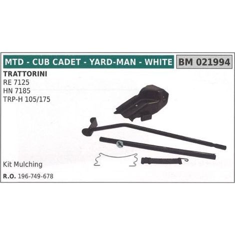 Kit mulching MTD trattorino rasaerba tosaerba tagliaerba RE 7125 HN 7185 021994