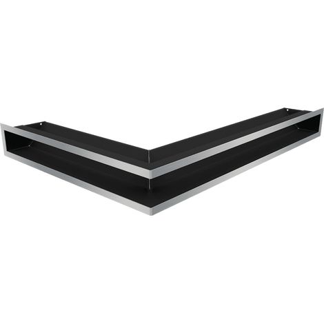 Eck-Lüftungsgitter LUFT rechts 54,7x76,6x9 Edelstahl (1/5)