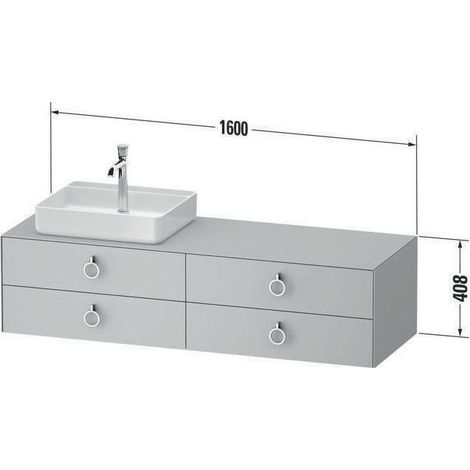 DU Konsolen-WTU wandh White Tulip 550x16 00x408mm Weiß Seidenmatt 4 Schubk (1/4)