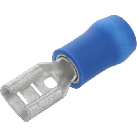 Connecteur plat 4.8mm 0.5mm femelle 1-2.5mm2 bleu