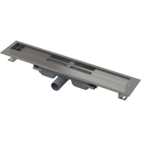 Alca Canaletas de desagüe - Canaleta de ducha Professional Low 105 cm, con borde para rejilla, acero inoxidable APZ106-1050 (1/2)