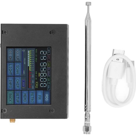 Radio portable 2,8 pouces écran tactile couleur DSP récepteur FM LW MW AM ondes courtes 2500mAh, plein bande, tuner numérique, écran LCD tactile, radio de bureau (1/5)
