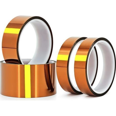 1 Pièces Ruban Adhésif Haute Température, 45mm x 33m, Résistant à la Chaleur Ruban 260-300℃, pour Imprimante 3D, Soudure, Batterie, Moteur (1/5)