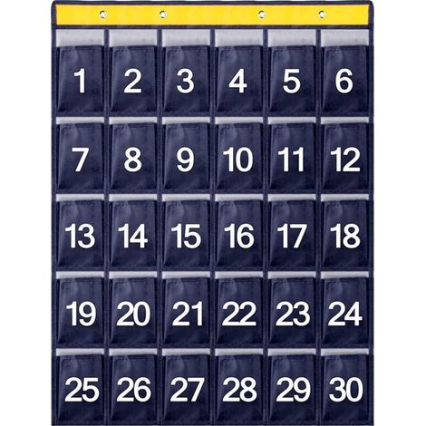 Nummeriertes Etui, 30 Fächer mit aufhängbarer Wandhalterung, digitaler Organizer, Hängeaufbewahrungstasche (1/5)