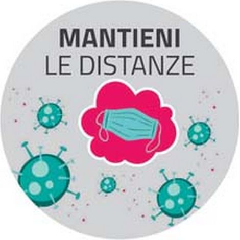 10PZ BOLLO ADESIVO CALPESTABILE MANTIENI LE DISTANZE CM.30X30