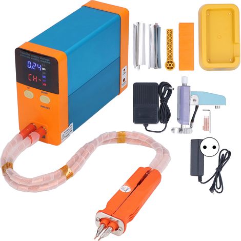 Poste à souder par points à condensateur en alliage d'aluminium, soudeuse à impulsions 100-240V AC, prise UE, appareil de soudage portable (1/5)