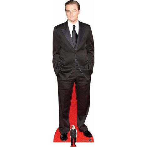 Figurine en carton  Leonardo DiCaprio (costume noir) 183cm (1/4)