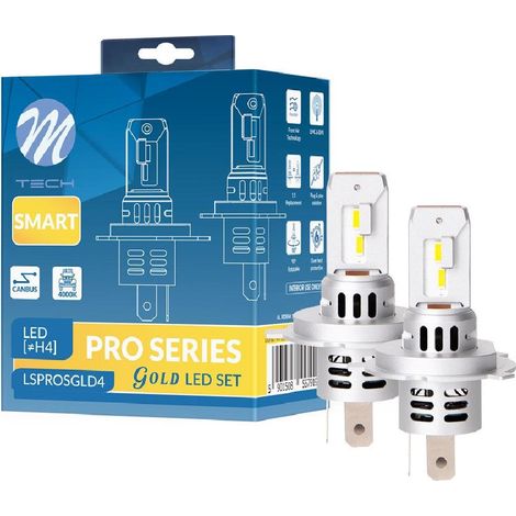 2 Ampoules Led Gold H4 42W 12V 4000K 4600Lm Max Plug And Play
