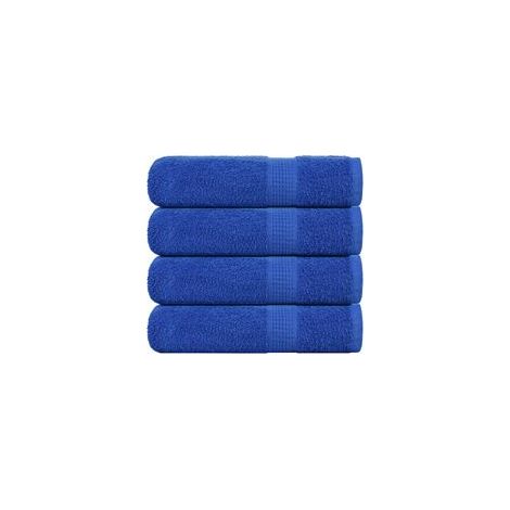 Serviettes FROGN, lot de 4, bleues, 50 x 100 cm, 360 g/m² - Crezuo (1/4)