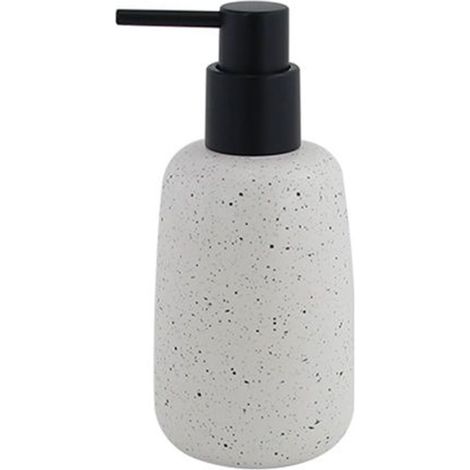 Cleafe - Dispenser Porta Sapone Liquido In Ceramica Bianco Effetto Pietra Granito Bagno 87805 - (1/2)