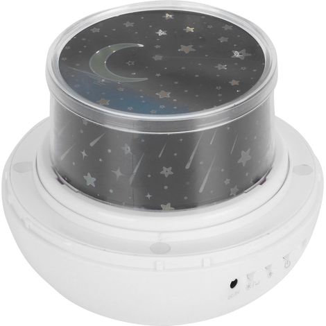 Lampe Projecteur Étoiles USB Piles Double Usage Veilleuse Enfant Bébé Chambre Crèche Cadeau Blanc (1/5)