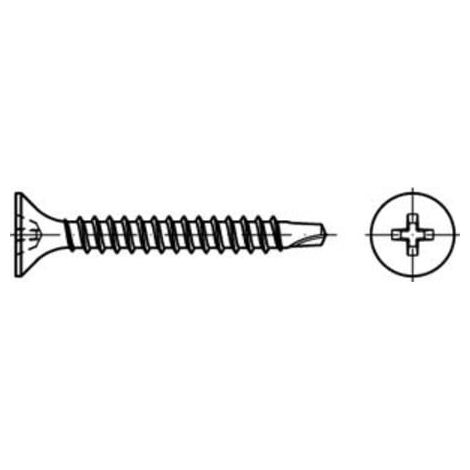 ART 89152 Schnellbauschraube Stahl 3,5 x 25 -H phosphatiert FS 1000 Stk