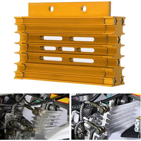 CNC-gefräster Aluminiumlegierungskühler für 140- und 150-cm³-Offroad-Motorräder (Folgelieferungen erfolgen in Kartonverpackung) Gold (1/5)