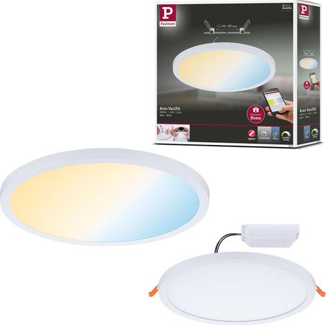LED Panneau encastré VariFit IP44 Zigbee Tunable White 230 mm rond incl. 1x16 Watt dimmable Blanc Plafonnier matière plastique 3000 K (1/5)