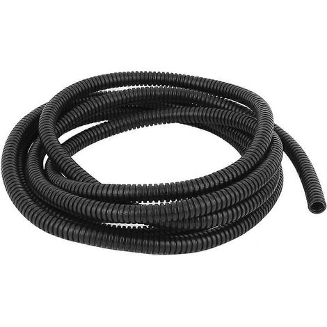 Gaine ondulée flexible noire de 10 mm, 2,6 m, pour la protection des câbles et une installation facile. (1/3)