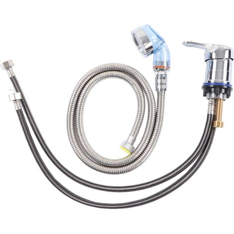 Robinet pour bac à shampoing 60cm tuyau 120cm flexible douche coiffure kit sprayer mitigeur eau chaude froide (1/5)