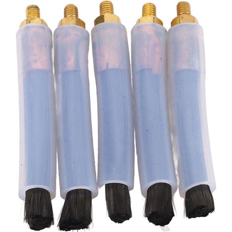 Brosses de nettoyage de perles de soudure, brosse en Fiber de tête en laiton pour le processeur de couture de soudage, nettoyeur de joints M6 5 pièces. (1/5)