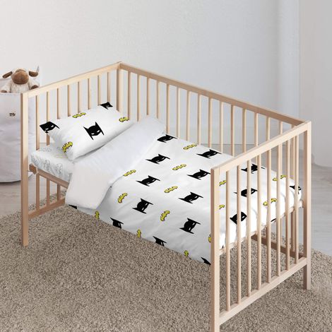 Housse de couette avec boutons 100% coton modèle Lit de 100 cm (100 x 120 cm) - Housse de couette légère et confortable (1/2)