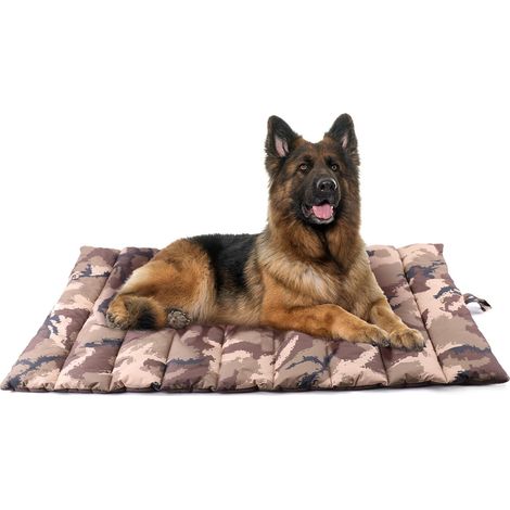 1 - Coussin pour chien - Lit pliable - Imperméable et lavable - Intérieur et extérieur - Gris - 110x68cm (1/5)