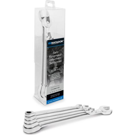 Matador Schraubwerkzeuge 01839050 Jeu de clés mixtes à cliquet 5 pièces Ouverture de clé (métrique) 8 - 19 mm X307201 (1/5)