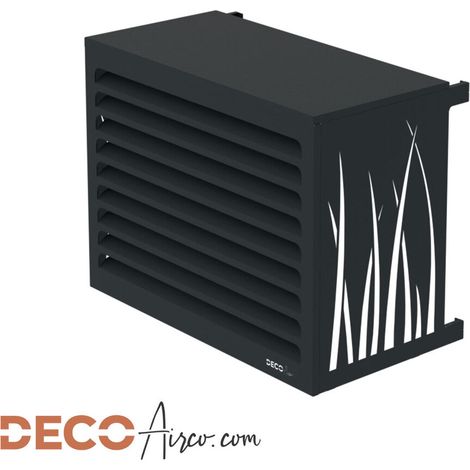 Cache climatiseur taille XS – Couleur anthracite RAL 7016 – Installation au sol ou murale – Anti-rouille et garantie 5 ans