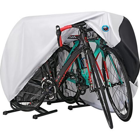 Fahrradabdeckung für 2–3 Fahrräder, wasserdichte Outdoor-Fahrradabdeckung mit Schlüsselloch für MTB und Rennrad