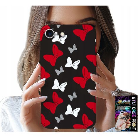 Custodia per iPhone SE / SE2 - fiocchi rossi e bianchi, topo, motivi (1/5)