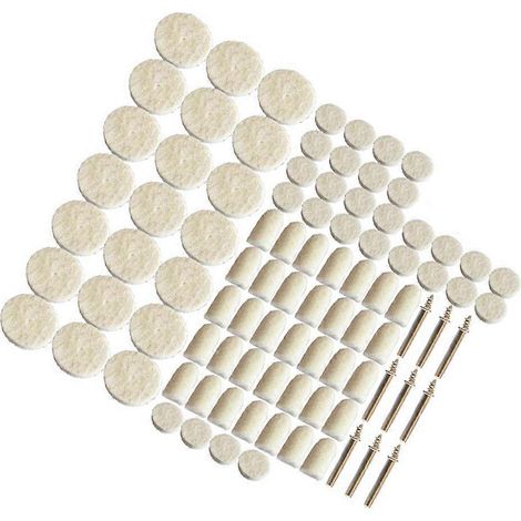 Lot de 100 tampons de polissage en jade et métal avec tête de meulage en laine pour le bricolage et les loisirs créatifs. (1/5)