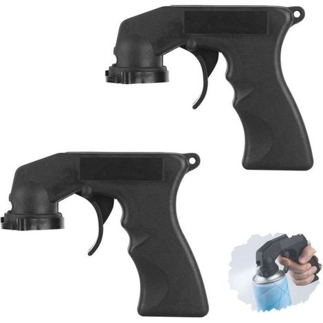 Porte canette - PZCC - Lot 2 - Poignée ergonomique antidérapante - Compatible la plupart des pots - Noir (1/5)