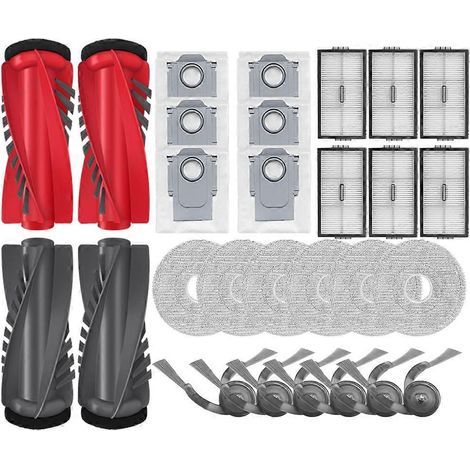 Pour Roborock Saros 20 / S10 MaxV Slim pièce détachée Accessoires Main Side Brosse Filtre Serpillière Sac à poussière (1/5)