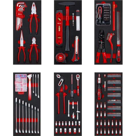 Original Einhell E-Case Insert Outils VDE Électricien 9 pcs (Outils isolés, Tournevis, Coupe-lignes, Pince à dénuder, Pince téléphone, Système E-Case)