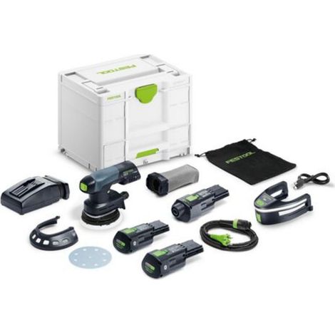 Festool Akku-Exzenterschleifer ETSC 125 3,0 I-Set, 2x 3,0 Ah und Ladegerät im Systainer (1/4)