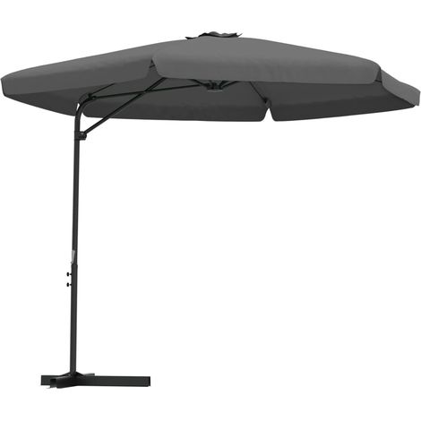 Ombrellone da giardino per esterni con palo in acciaio 300 x 250 cm antracite