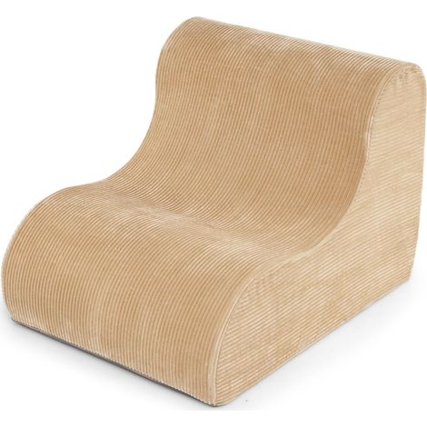 Fauteuil Salon Moderne, Pouf Poire en Polaire Corail Doux avec Mousse Haute Densité, Housse Amovible et Lavable,Chambre, Bureau, 100 x 78 x 69,5 cm (1/5)