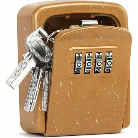 Digital Code 4 Digit Key Box - For Indoor and Outdoor Use - Gold 94X37X72mm—— MUMU (1/4)