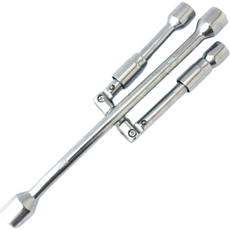 Clé à écrou de roue - œil pliable en croix portable multifonction 14 pouces pour grand-père, ami, convient camping-cars, SUV, camions, voitures (1/5)