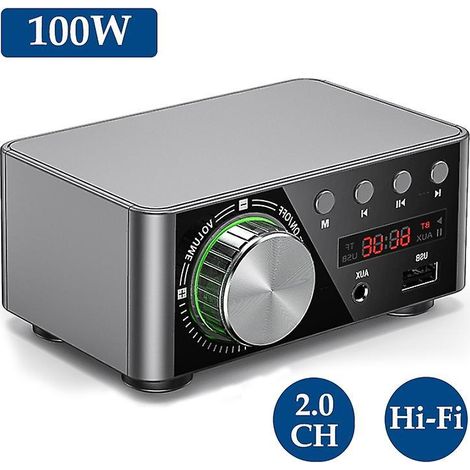 Amplificateur numérique HiFi BT5.0 Mini amplificateur audio stéréo 100 W à deux canaux Récepteur audio stéréo (1/5)