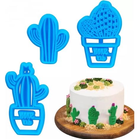 Tagliapasta di zucchero a forma di cactus (3 pezzi) (1/2)