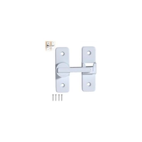 Cerradura para puerta corredera, cierre de gancho de 180°, apta para puertas elevadizas, cerradura para puerta interior, color blanco. - Crezuo