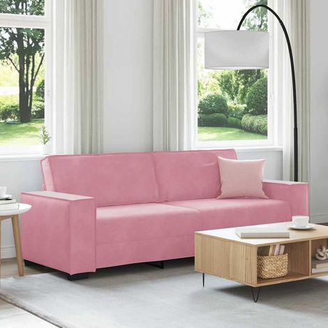 3-Sitzer-Sofa Rosa 220x78x84 cm Samt