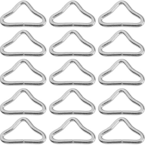 Ressort de Trampoline, Boucle de Triangle de Trampoline, Trampoline V Bagues en Acier Inoxydable Triangle Bagues Boucle pour Bracelet Keeper Trampoline Bounce Bounce Accessoires 10pcs (1/5)